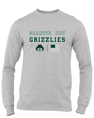 Granite Bay Grizzlies Spirit Flag Men's LS T-Shirt