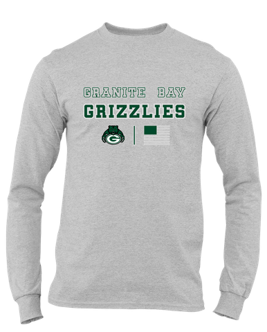 Granite Bay Grizzlies Spirit Flag Men's Premium LS T-Shirt
