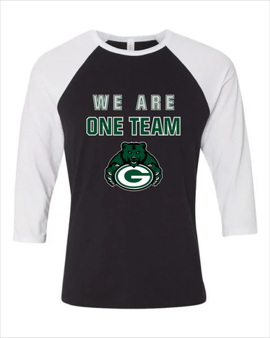 Granite Bay Grizzlies We Are One Team Men's Baseball T-Shirt
