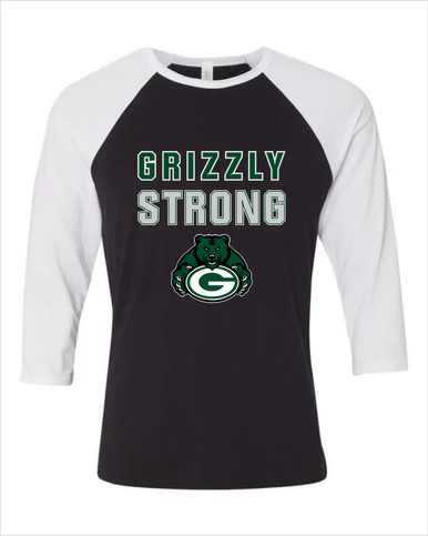 Granite Bay Grizzlies Strong #2 Men's Baseball T-Shirt
