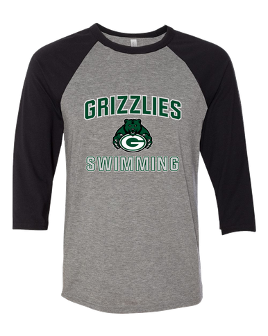 Granite Bay Grizzlies Swimming Women's Baseball T-Shirt