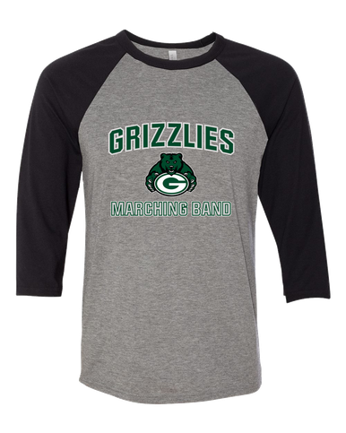 Granite Bay Grizzlies Marching Band Men's Baseball T-Shirt