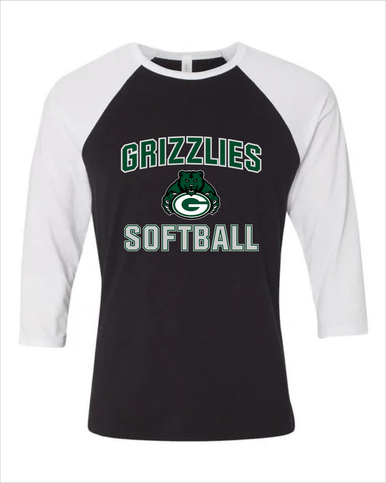 Granite Bay Grizzlies Softball #1 Women's Baseball T-Shirt