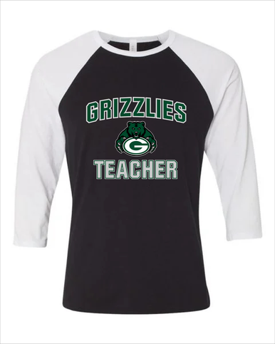 Granite Bay Grizzlies Teacher Men's Baseball T-Shirt