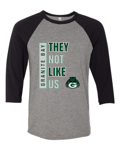 Granite Bay Grizzlies They Not Like Us #1 Women's Baseball T-Shirt