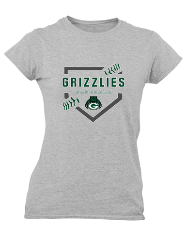 Granite Bay Grizzlies Baseball #2 Women's SS T-Shirt