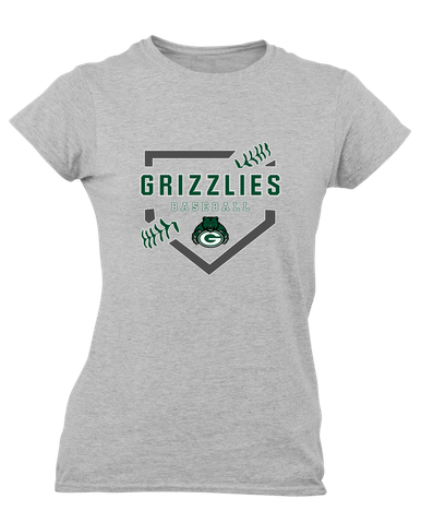 Granite Bay Grizzlies Baseball #2 Women's Premium SS T-Shirt
