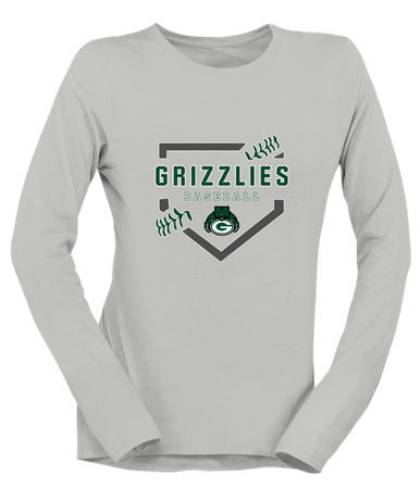 Granite Bay Grizzlies Baseball #2 Women's Premium LS T-Shirt