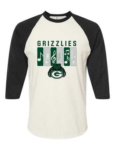 Granite Bay Grizzlies Band # 2 Men's Baseball T-Shirt
