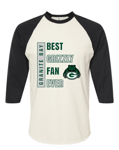 Granite Bay Grizzlies Best Grizzly Fan Men's Baseball T-Shirt