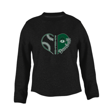 Granite Bay Grizzlies Heart Baseball Women's Sweatshirt