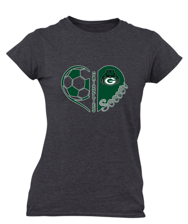 Granite Bay Grizzlies Heart Soccer Women's SS T-Shirt