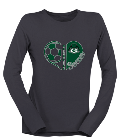 Granite Bay Grizzlies Heart Soccer Women's Premium LS T-Shirt