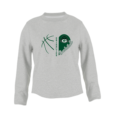 Granite Bay Grizzlies Heart Basketball Women's Sweatshirt