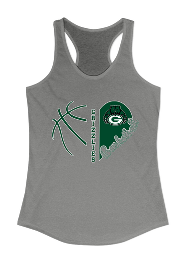 Granite Bay Grizzlies Heart Basketball Women's Tank Top