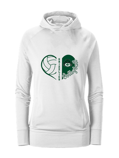Granite Bay Grizzlies Heart Volleyball Women's Hoodie