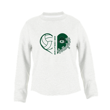 Granite Bay Grizzlies Heart Volleyball Women's Sweatshirt