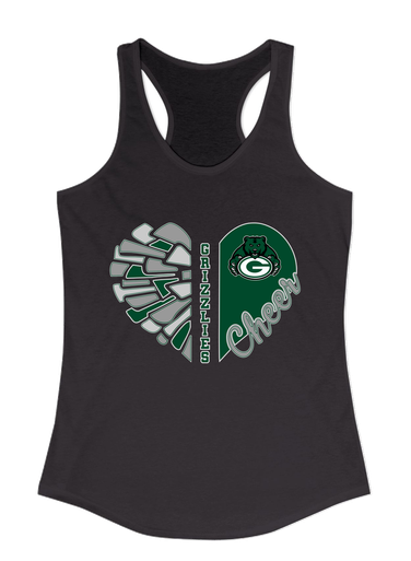 Granite Bay Grizzlies Heart Cheer Women's Tank Top