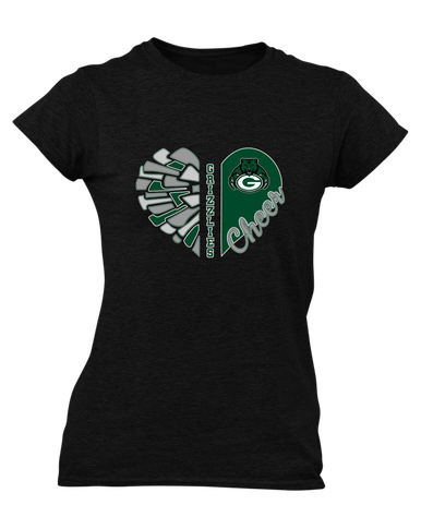 Granite Bay Grizzlies Heart Cheer Women's Premium SS T-Shirt