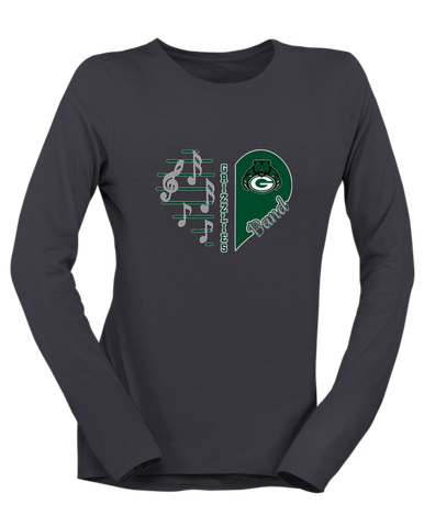 Granite Bay Grizzlies Heart Band Women's LS T-Shirt