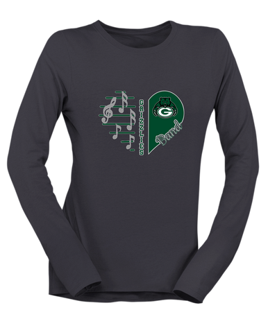 Granite Bay Grizzlies Heart Band Women's Premium LS T-Shirt
