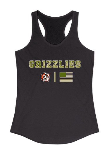 Central East Grizzlies Camo Flag Women's Tank Top