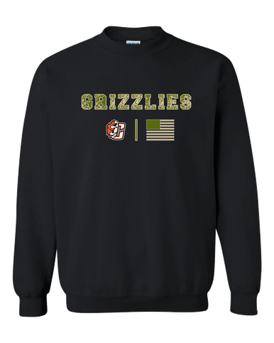 Central East Grizzlies Camo Flag Men's Sweatshirt