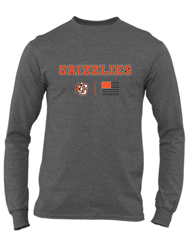 Central East Grizzlies Team Colors Flag Men's LS T-Shirt