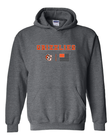 Central East Grizzlies Team Colors Flag Men's Hoodie
