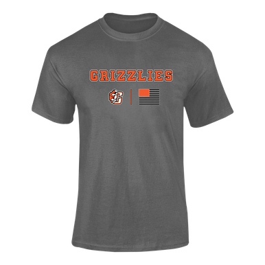 Central East Grizzlies Team Colors Flag Men's SS T-Shirt
