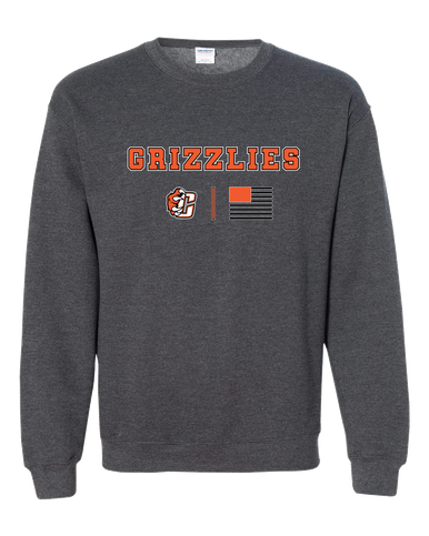 Central East Grizzlies Team Colors Flag Men's Sweatshirt