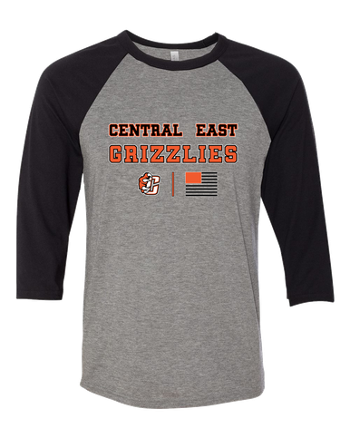 Central East Grizzlies Spirit Flag Men's Baseball T-Shirt