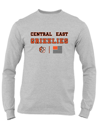 Central East Grizzlies Spirit Flag Men's LS T-Shirt