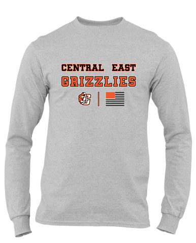 Central East Grizzlies Spirit Flag Men's Premium LS T-Shirt
