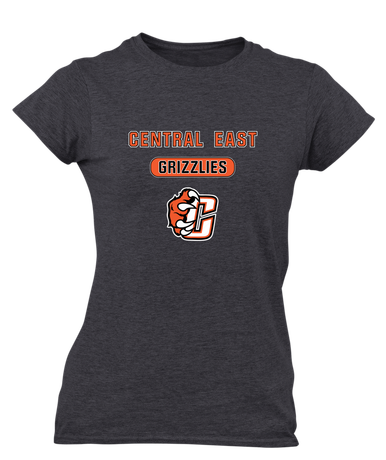 Central East Grizzlies Mascot #3 Women's Premium SS T-Shirt