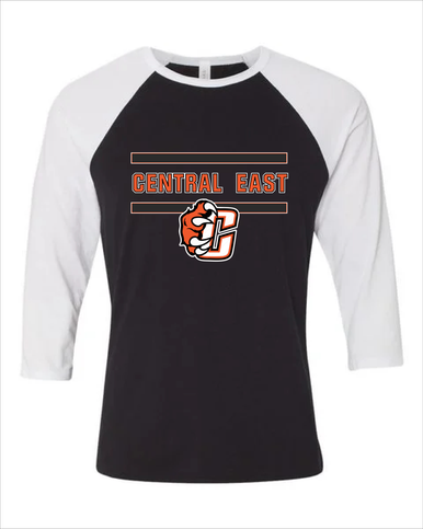 Central East Grizzlies Mascot #4 Women's Baseball T-Shirt