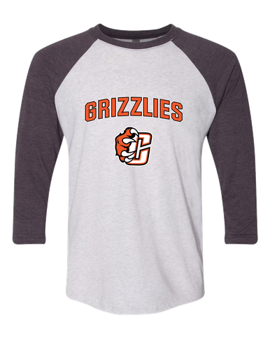 Central East Grizzlies Mascot #6 Men's Baseball T-Shirt