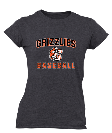 Central East Grizzlies Baseball #1 Women's SS T-Shirt