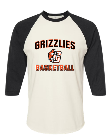 Central East Grizzlies Basketball #1 Men's Baseball T-Shirt