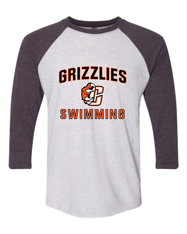 Central East Grizzlies Swimming Men's Baseball T-Shirt
