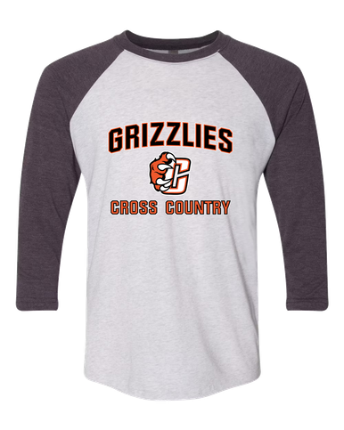 Central East Grizzlies Cross Country Women's Baseball T-Shirt