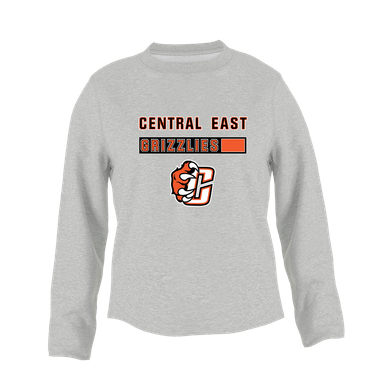 Central East Grizzlies Mascot #7 Women's Sweatshirt