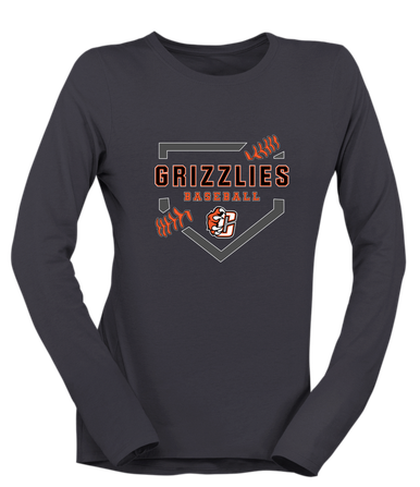 Central East Grizzlies Baseball #2 Women's Premium LS T-Shirt