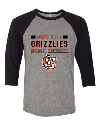 Central East Grizzlies Mindset Men's Baseball T-Shirt
