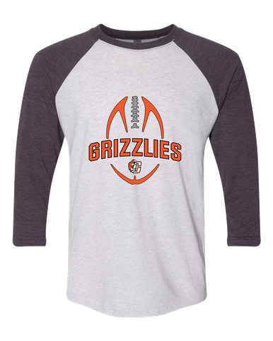 Central East Grizzlies Football #5 Women's Baseball T-Shirt