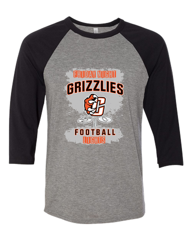 Central East Grizzlies Football #6 Women's Baseball T-Shirt