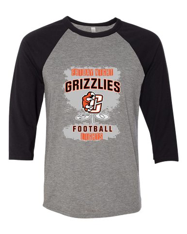 Central East Grizzlies Football #6 Men's Baseball T-Shirt