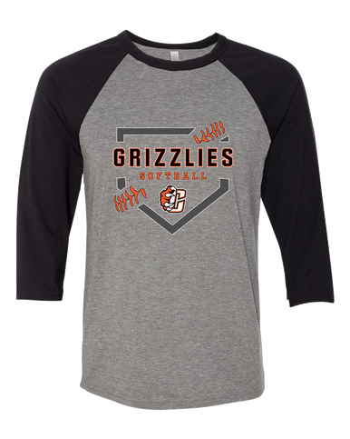 Central East Grizzlies Softball #2 Women's Baseball T-Shirt