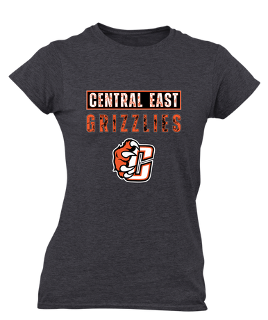 Central East Grizzlies Mascot #9 Women's SS T-Shirt