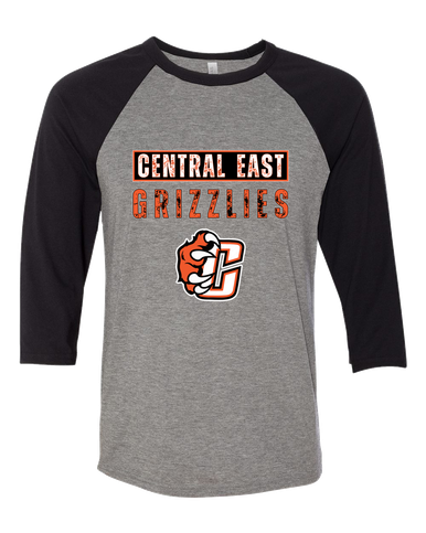 Central East Grizzlies Mascot #9 Men's Baseball T-Shirt
